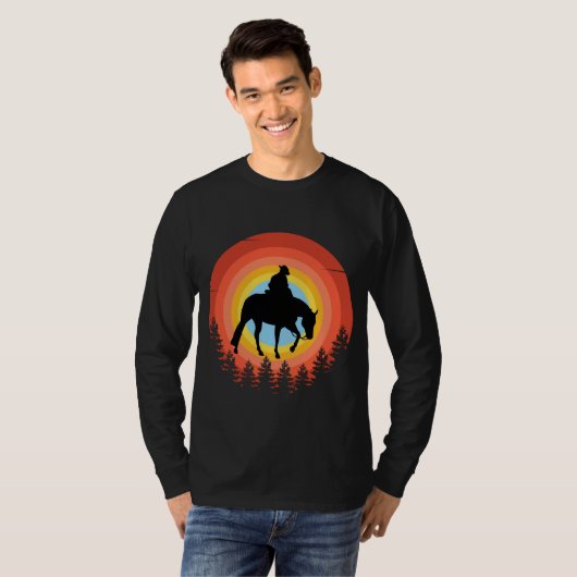 COWBOY COLORFUL SUNSET T-Shirt (Voorkant volledig)