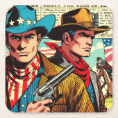 Cowboy Comics Kartonnen Onderzetters (Voorkant)
