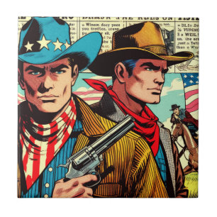 Cowboy Comics Tegeltje