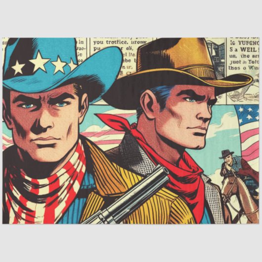  Cowboy Comics Tissuepapier (Voorkant)