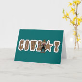 Cowboy Congrats - Westerne Nieuwe Baan of Kaart (Gele Bloem)