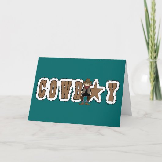 Cowboy Congrats - Westerne Nieuwe Baan of Kaart (Voorkant)