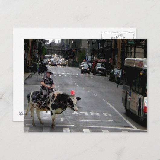 Cowboy Cop Briefkaart (Voorkant / Achterkant)