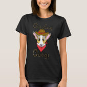 Cowboy Corgi met tekst T-shirt (Voorkant)