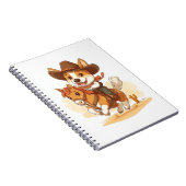 Cowboy Corgi - Westerne Rodeo Dog Notitieboek (Rechterzijde)