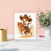 Cowboy Corgi – Westerse Rodeo Hond Acryl Bord (Huwelijk)