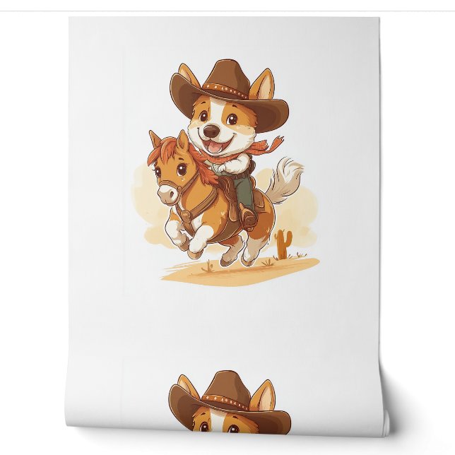 Cowboy Corgi � Westerse Rodeo Hond Behang (Afrollen)
