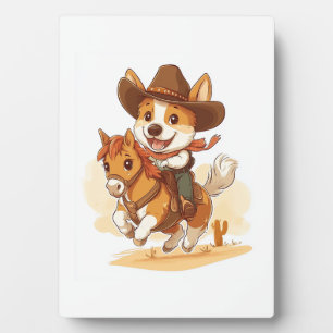 Cowboy Corgi � Westerse Rodeo Hond Fotoplaat