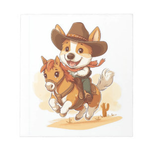 Cowboy Corgi � Westerse RodeoHond Notitieblok