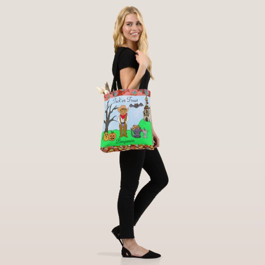 Cowboy Costume Halloween van trick or treat Boy Tote Bag (Op model)