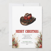Cowboy country Christmas greeting card design Feestdagenkaart (Voorkant)
