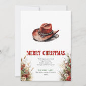 Cowboy country Christmas greeting card design Feestdagenkaart (Voorkant)