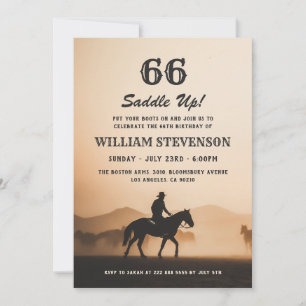 Cowboy Country Vintage Rustieke Foto 66ste Verjaar Kaart