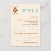 Cowboy Country West Bruiloft Details Behuizing Kaa Informatiekaartje (Voorkant)