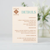 Cowboy Country West Bruiloft Details Behuizing Kaa Informatiekaartje (Staand voorkant)