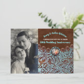 cowboy country western 50ste trouwdag kaart (Staand voorkant)