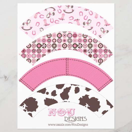 Cowboy Country Western Water Bottle Labels Flyer (Voorkant)