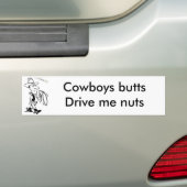 Cowboy, Cowboys... maak me gek Bumpersticker (Op auto)
