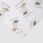 Cowboy Cowgirl Afstuderen Land Westerne Partij Tissuepapier (Detail)