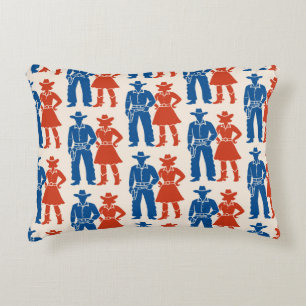 Cowboy & Cowgirl Americana Accent Kussen