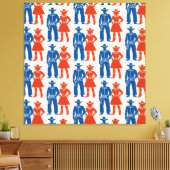 Cowboy & Cowgirl Americana Canvas Afdruk (Insitu (Woonkamer))