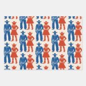 Cowboy & Cowgirl Americana Inpakpapier Vel (Voorkant 2)