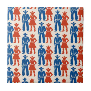 Cowboy & Cowgirl Americana Tegeltje