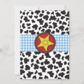 Cowboy Cowgirl Birthday Party Cow Boy Uitnodiging (Achterkant)