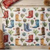 Cowboy Cowgirl Boots Westerne Cactus Tissuepapier
