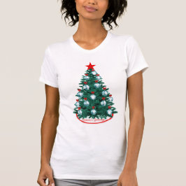 Cowboy Cowgirl die Ornament T-Sh met kerstbomen ro T-shirt