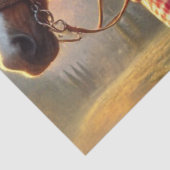 Cowboy Cowgirl en een Western Paard  Tissuepapier (Detail)