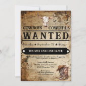 Cowboy-cowgirl-evenement Kaart (Voorkant)