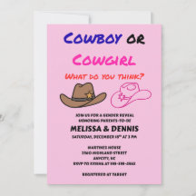 Cowboy Cowgirl Geslacht Reveal Feest