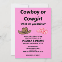 Cowboy Cowgirl Geslacht Reveal Feest