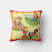 Cowboy Cowgirl Kinder Westerne Baby Gift Kussen (Achterkant)