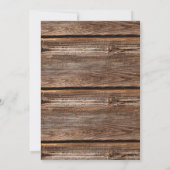 Cowboy Cowgirl Knuffel Hout Slingerlicht Ontvangst Kaart (Achterkant)