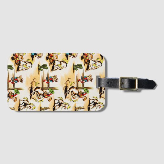  Cowboy Cowgirl Land Kinder Pony Cactus Bagagelabel (Voorkant (horizontaal))