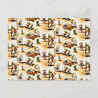  Cowboy Cowgirl Land Kinder Pony Cactus Briefkaart