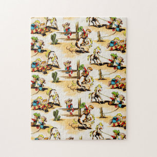 Cowboy Cowgirl Land Kinder Pony Cactus Legpuzzel