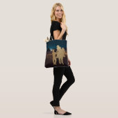 Cowboy Cowgirl Paard Romantisch Moonlight Canvas t Tote Bag (Op model)