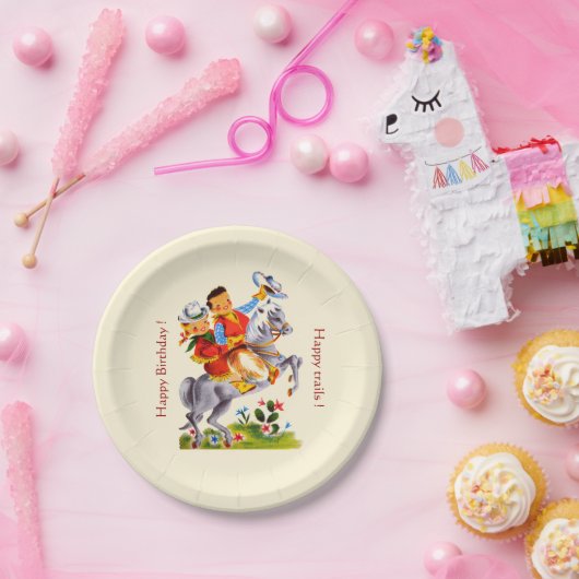 Cowboy Cowgirl Party Papieren Bordje (Feest)