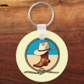 Cowboy, Cowgirl, Pet en roet Sleutelhanger (Voorkant)