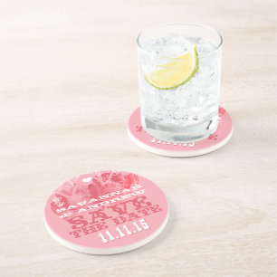 Cowboy Cowgirl Pet  Opslaan Datum cadeaus Zandsteen Onderzetter