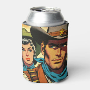 Cowboy/Cowgirl Retro Comics Blikjeskoeler