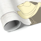 Cowboy Cowgirl Rustiek Hout Cadeaupapier (Rol Hoek)