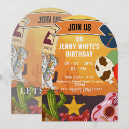 Cowboy Cowgirl Thema Kaart