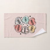 Cowboy Cowgirl Theme Hearts Bad Handdoek (Handdoek)