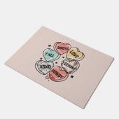 Cowboy Cowgirl Theme Hearts Deurmat (Schuin)