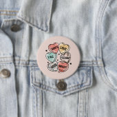 Cowboy Cowgirl Theme Hearts Ronde Button 7,6 Cm (In situ)