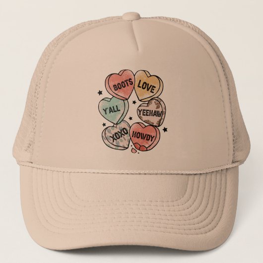 Cowboy Cowgirl Theme Hearts Trucker Pet (Voorkant)